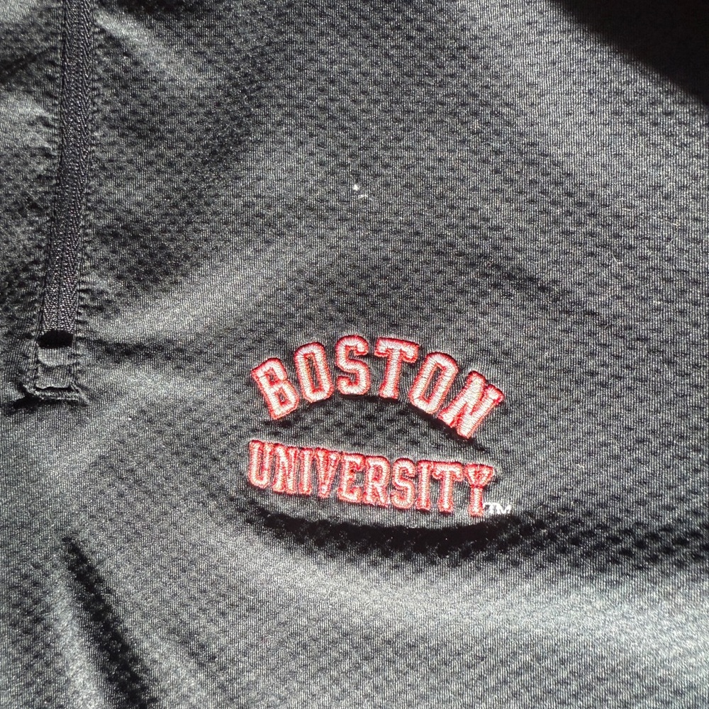 Boston University Under Armour Men's Black Quarter-Zip Jacket Large - Picture 2 of 7